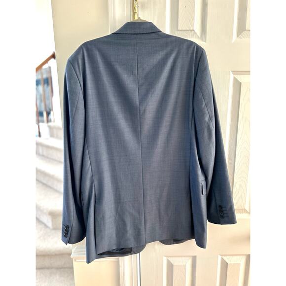 Ermenegildo Zegna x Saks Wool Steel Blue Slim fit Blazer 42L - Picture 2 of 9